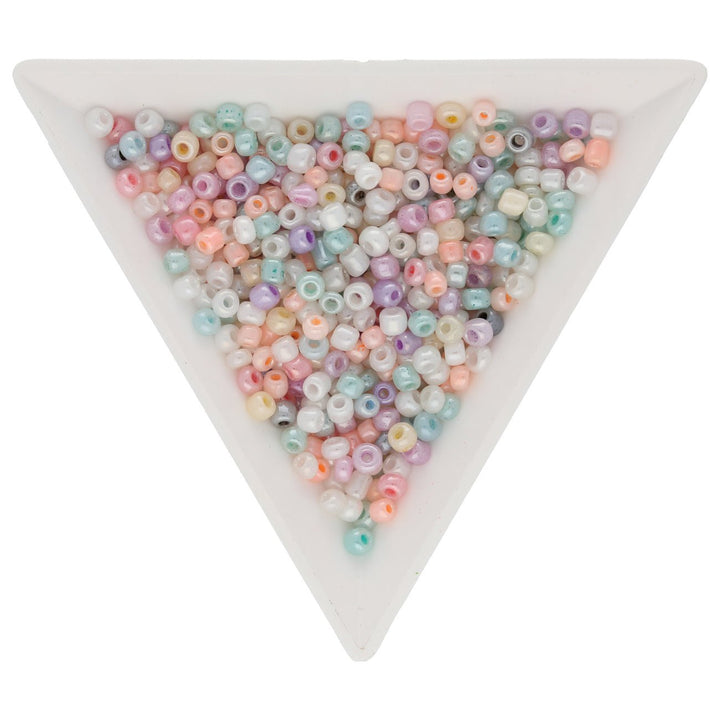 Rocailles Glasperlen 3 mm unregelmässige Grösse – Ceylon Pastel Mix - PerlineBeads