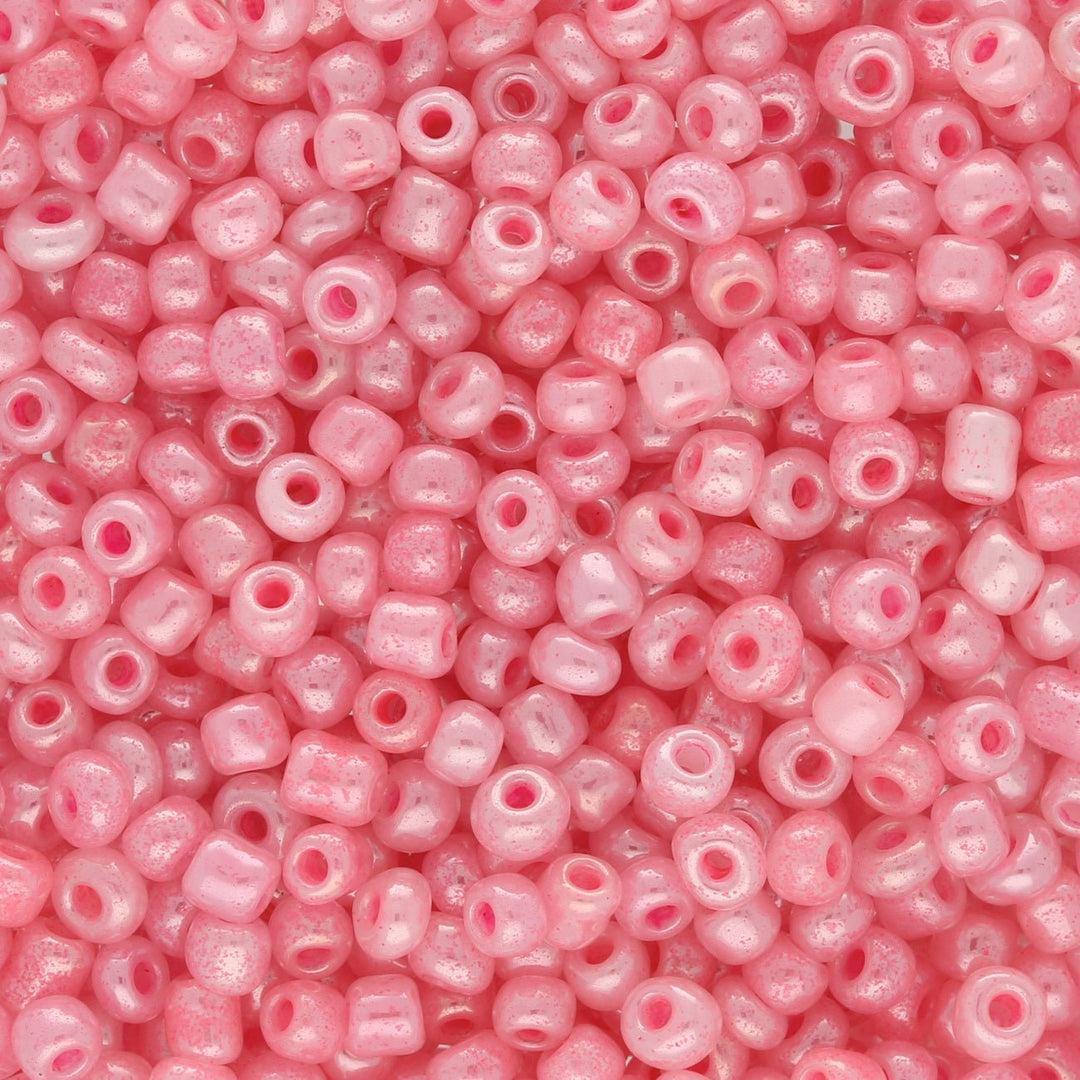 Rocailles Glasperlen 3 mm unregelmässige Grösse – Ceylon Pink - PerlineBeads