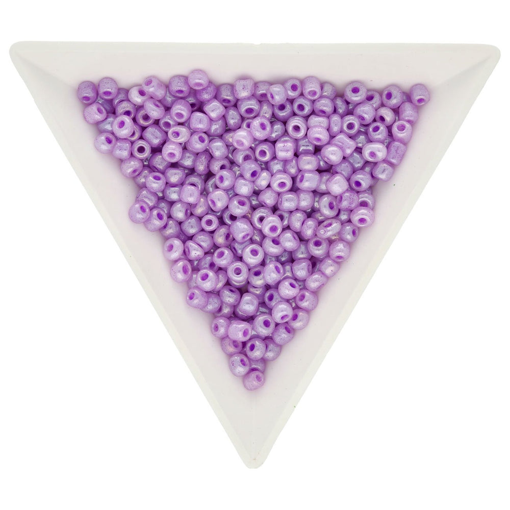 Rocailles Glasperlen 3 mm unregelmässige Grösse – Ceylon Purple - PerlineBeads