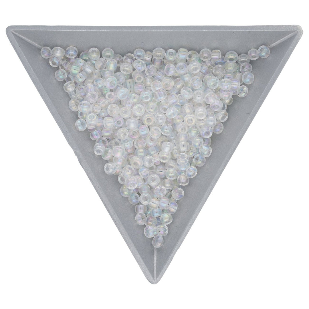 Rocailles Glasperlen 3 mm unregelmässige Grösse – Transparent Rainbow - PerlineBeads