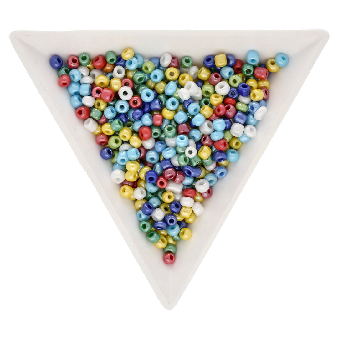 Rocailles Glasperlen 3 mm unregelmässige Grösse – Tutti Frutti Mix - PerlineBeads