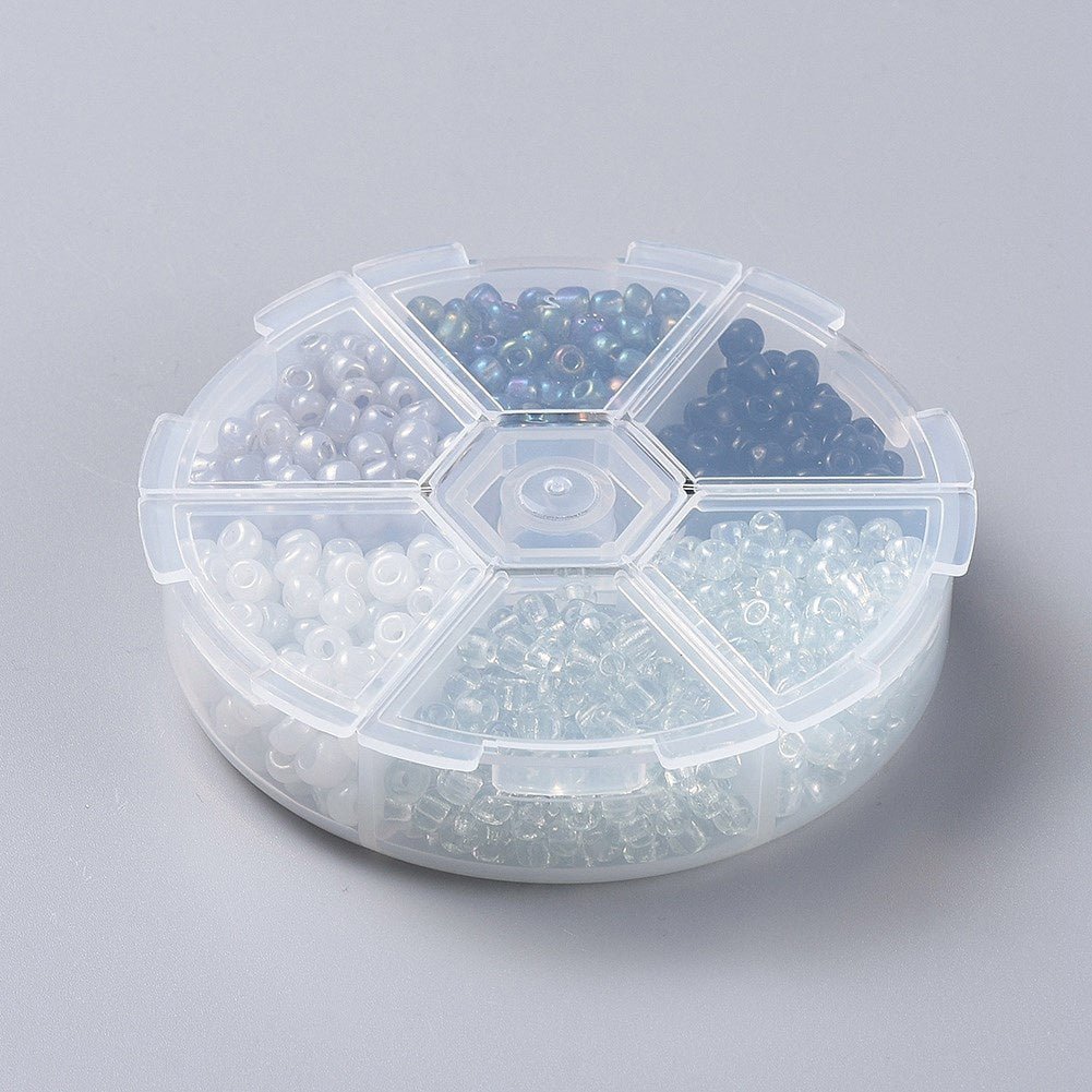 Rocailles Glasperlen 6/0 unregelmässige Grösse – Set A - PerlineBeads