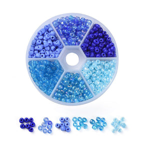 Rocailles Glasperlen 6/0 unregelmässige Grösse – Set B - PerlineBeads