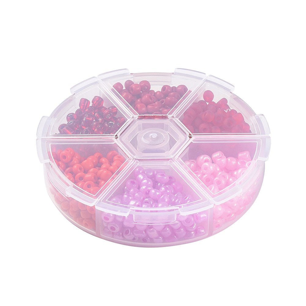 Rocailles Glasperlen 6/0 unregelmässige Grösse – Set E - PerlineBeads