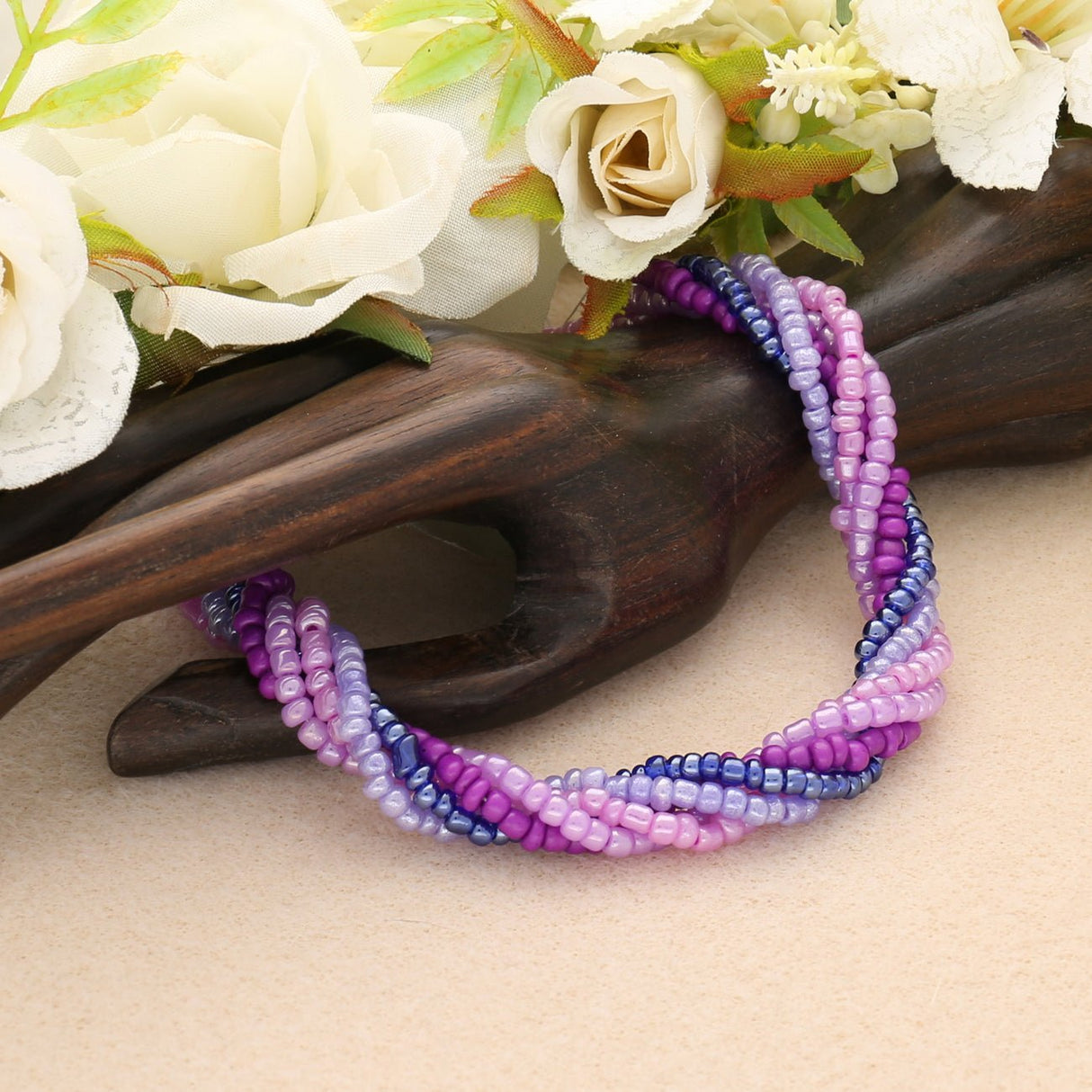 Rocailles Glasperlen Mix 8/0 unregelmässige Grösse – Lavender Dream - PerlineBeads