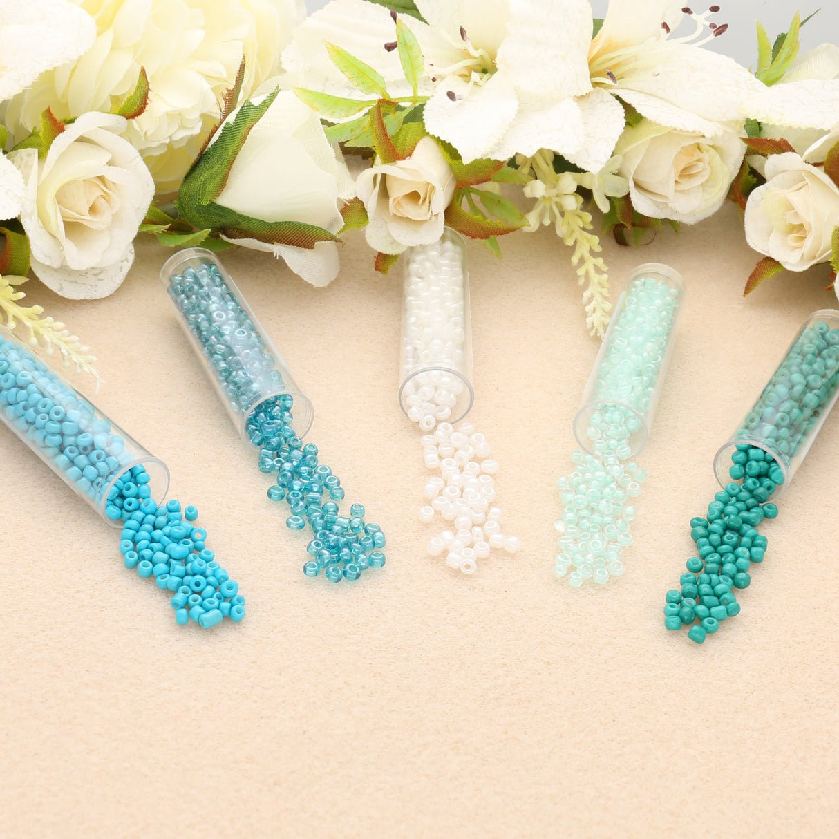 Rocailles Glasperlen Mix 8/0 unregelmässige Grösse – Ocean - PerlineBeads