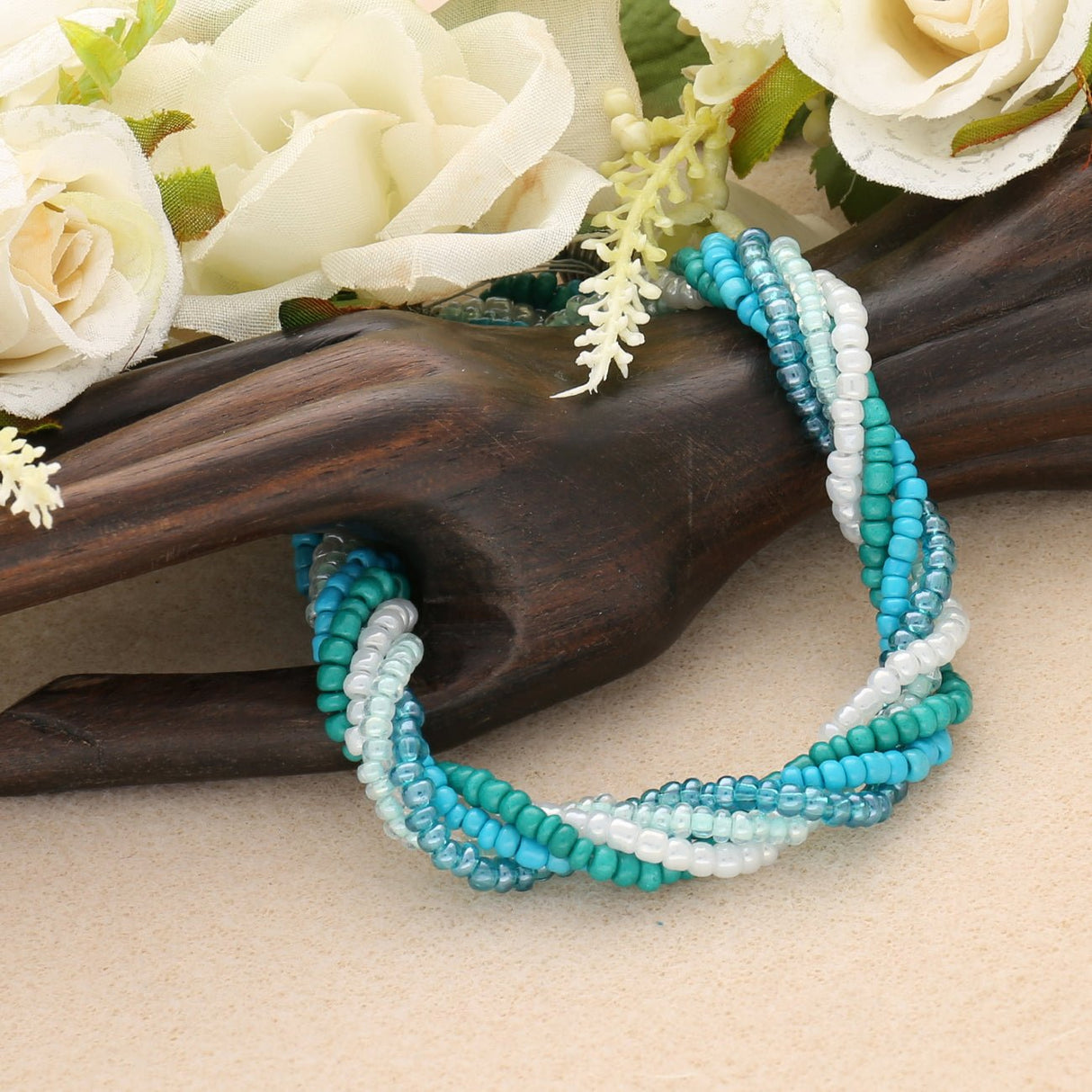 Rocailles Glasperlen Mix 8/0 unregelmässige Grösse – Ocean - PerlineBeads