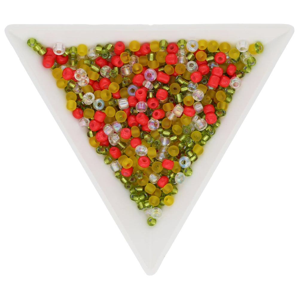 Rocailles Glasperlen Mix 8/0 unregelmässige Grösse – Poppy Field - PerlineBeads