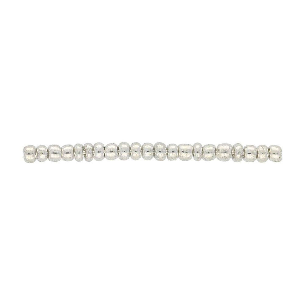 Rocailles Perlen 2 mm unregelmässige Grösse – Silver - PerlineBeads