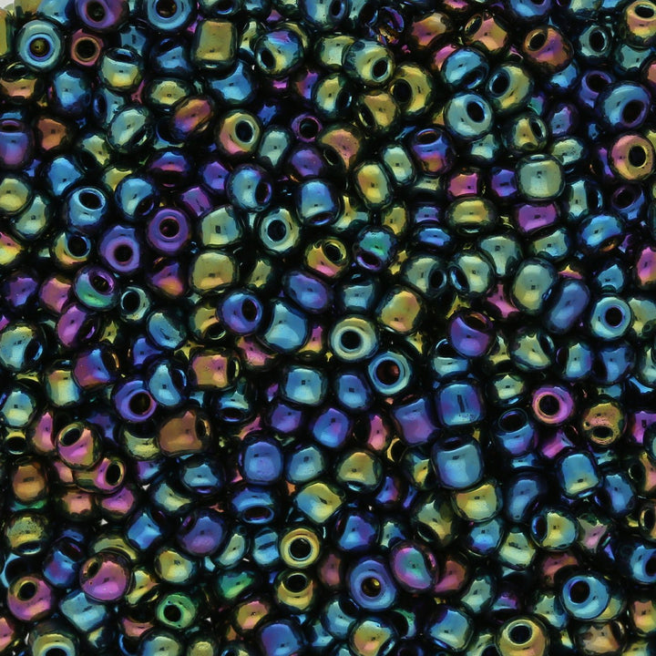 Rocailles Perlen 3 mm unregelmässige Grösse – Multicolor Iris - PerlineBeads