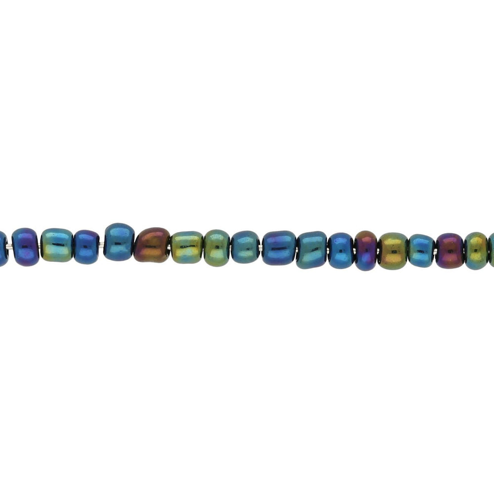 Rocailles Perlen 3 mm unregelmässige Grösse – Multicolor Iris - PerlineBeads