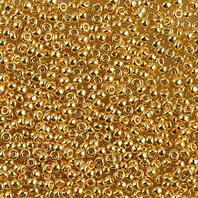 Rocailles-Perlen Miyuki 11/0 – 24kt Gold Plated - PerlineBeads