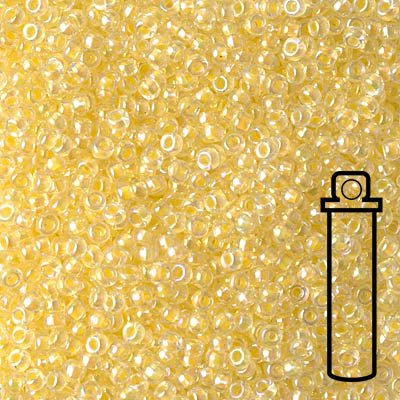 Rocailles-Perlen Miyuki 11/0 – Crystal Lined Light Yellow AB - PerlineBeads