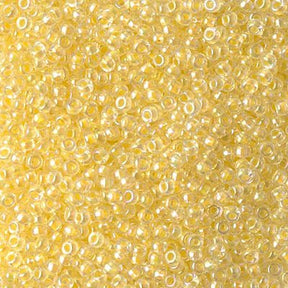 Rocailles-Perlen Miyuki 11/0 – Crystal Lined Light Yellow AB - PerlineBeads
