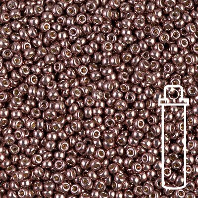 Rocailles-Perlen Miyuki 11/0 – Duracoat Dark Mauve - PerlineBeads