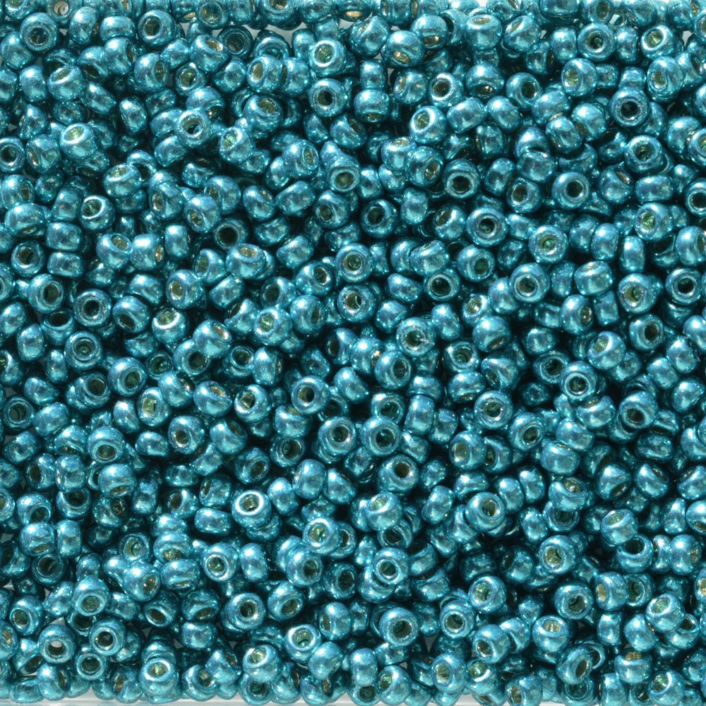 Rocailles-Perlen Miyuki 11/0 – Duracoat Galvanized Capri Blue - PerlineBeads