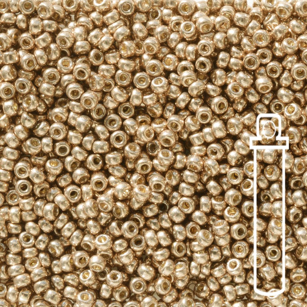 Rocailles-Perlen Miyuki 11/0 – Duracoat Galvanized Light Champagne - PerlineBeads