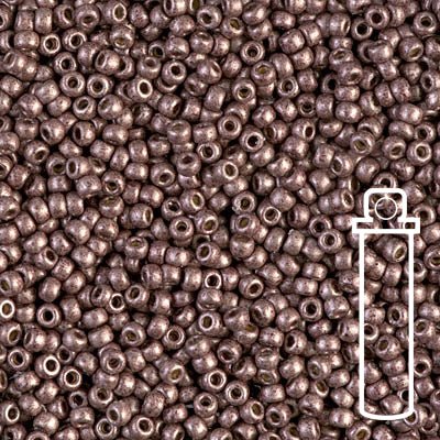 Rocailles-Perlen Miyuki 11/0 – Duracoat Galvanized Matte Dark Mauve - PerlineBeads