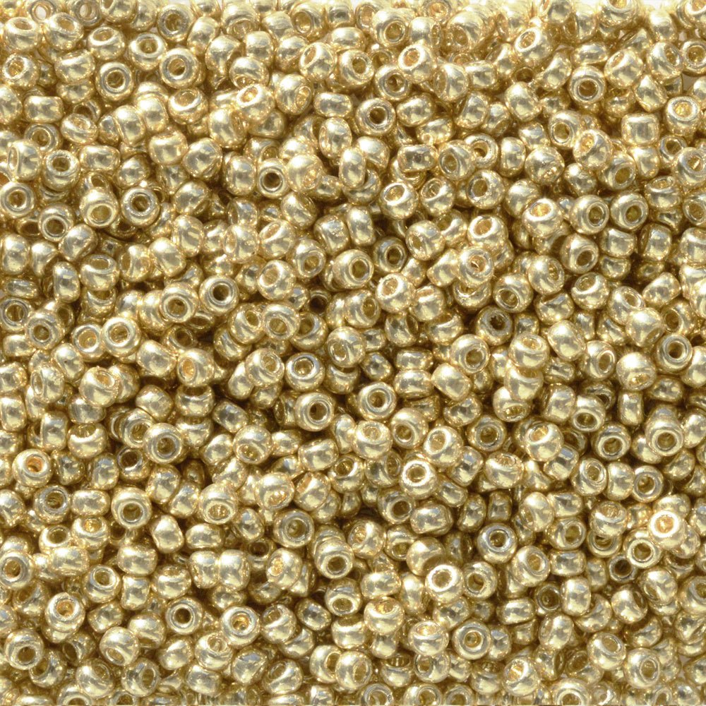 Rocailles-Perlen Miyuki 11/0 – Duracoat Galvanized Pale Gold - PerlineBeads