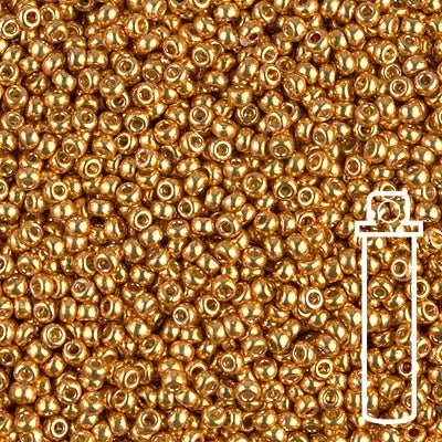 Rocailles-Perlen Miyuki 11/0 – Duracoat Galvanized Yellow Gold - PerlineBeads