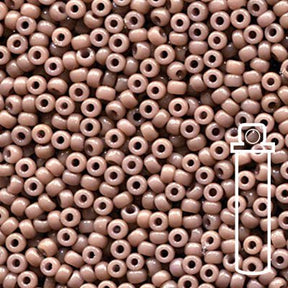 Rocailles-Perlen Miyuki 11/0 – Duracoat Opaque Dyed Gray - PerlineBeads