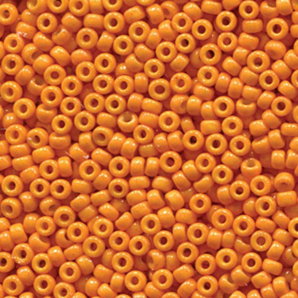 Rocailles-Perlen Miyuki 11/0 – Duracoat Opaque Dyed Orange - PerlineBeads