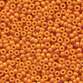 Rocailles-Perlen Miyuki 11/0 – Duracoat Opaque Dyed Orange - PerlineBeads