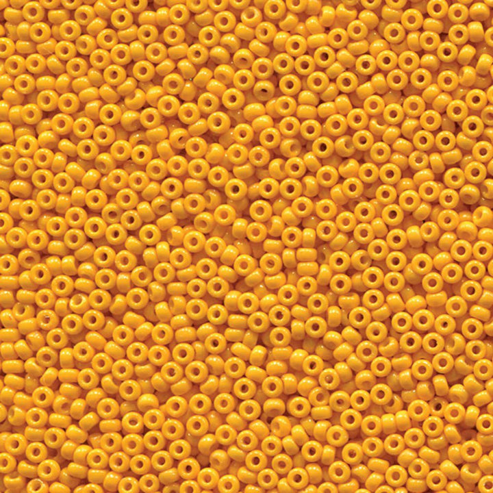 Rocailles-Perlen Miyuki 11/0 – Duracoat Opaque Dyed Yellow - PerlineBeads