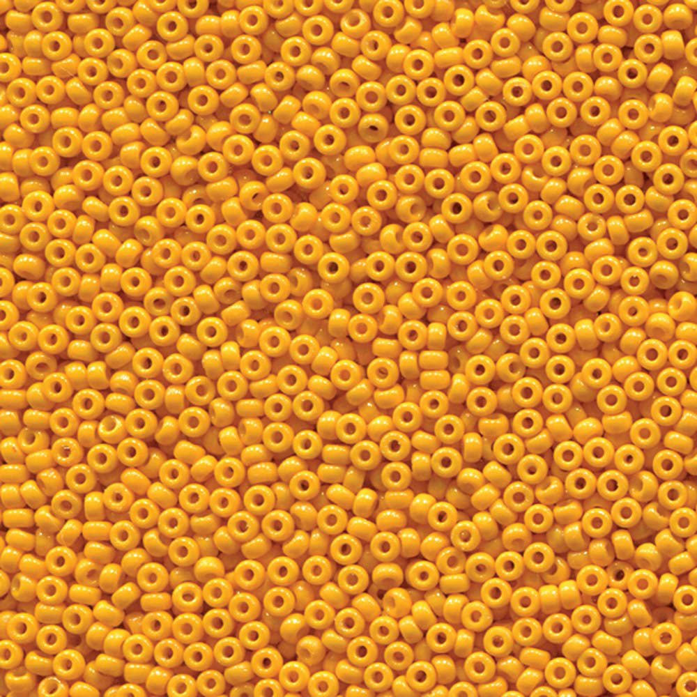 Rocailles-Perlen Miyuki 11/0 – Duracoat Opaque Dyed Yellow - PerlineBeads