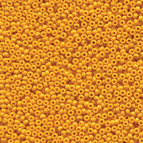 Rocailles-Perlen Miyuki 11/0 – Duracoat Opaque Dyed Yellow - PerlineBeads