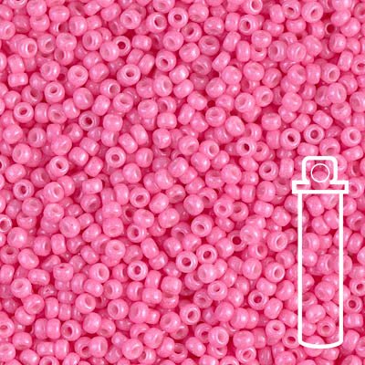 Rocailles-Perlen Miyuki 11/0 – Dyed Opaque Pink - PerlineBeads