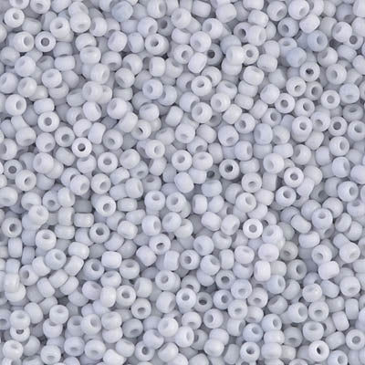 Rocailles-Perlen Miyuki 11/0 – Fancy Frosted Palest Gray - PerlineBeads
