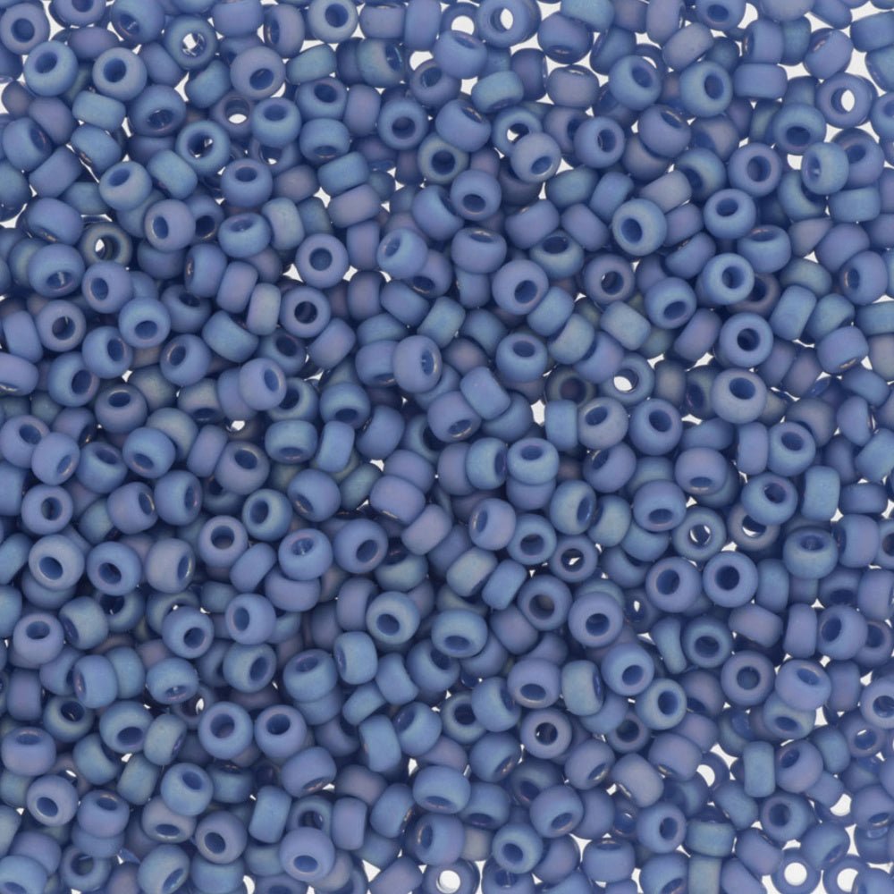 Rocailles-Perlen Miyuki 11/0 – Frost Opaque Glaze Rainbow Soft Blue - PerlineBeads