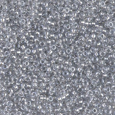 Rocailles-Perlen Miyuki 11/0 – Lined Crystal Sparkling Pewter - PerlineBeads