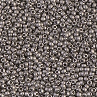 Rocailles-Perlen Miyuki 11/0 – Matte Nickel Plated - PerlineBeads