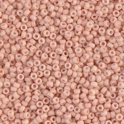 Rocailles-Perlen Miyuki 11/0 – Matte Opaque Blush - PerlineBeads