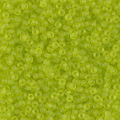 Rocailles-Perlen Miyuki 11/0 – Matte Transparent Chartreuse - PerlineBeads
