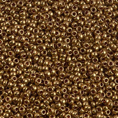 Rocailles-Perlen Miyuki 11/0 – Metallic Light Bronze - PerlineBeads