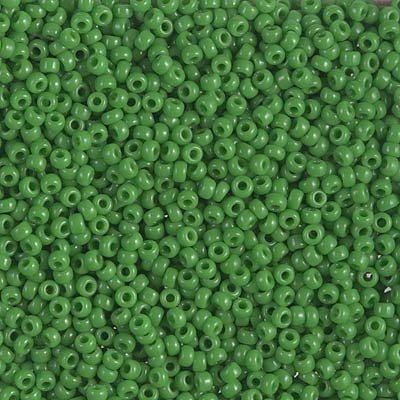 Rocailles-Perlen Miyuki 11/0 – Opaque Jade Green - PerlineBeads