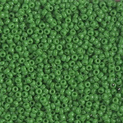 Rocailles-Perlen Miyuki 11/0 – Opaque Jade Green - PerlineBeads