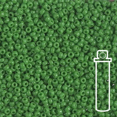 Rocailles-Perlen Miyuki 11/0 – Opaque Jade Green - PerlineBeads