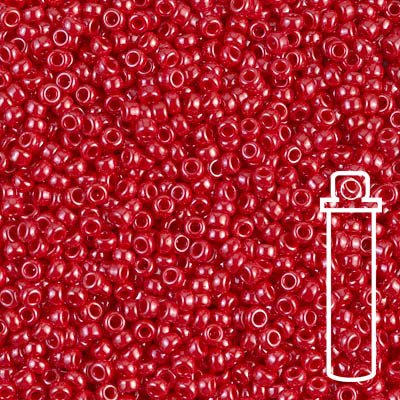 Rocailles-Perlen Miyuki 11/0 – Opaque Red Luster - PerlineBeads
