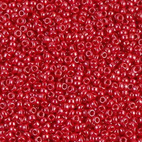 Rocailles-Perlen Miyuki 11/0 – Opaque Red Luster - PerlineBeads