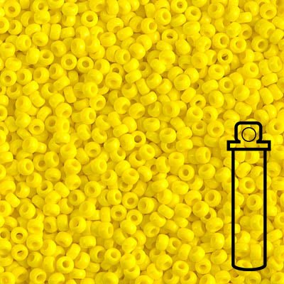 Rocailles-Perlen Miyuki 11/0 – Opaque Yellow - PerlineBeads