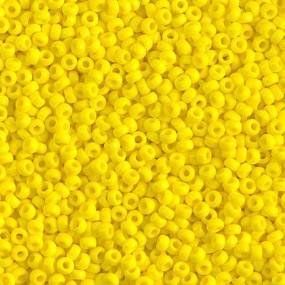 Rocailles-Perlen Miyuki 11/0 – Opaque Yellow - PerlineBeads
