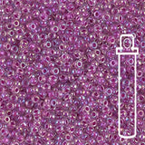 Rocailles-Perlen Miyuki 11/0 – Raspberry Lined Crystal AB - PerlineBeads