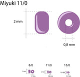 Rocailles-Perlen Miyuki 11/0 – Raspberry Lined Crystal AB - PerlineBeads