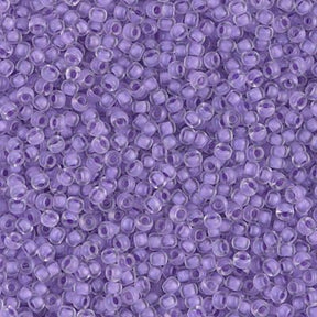 Rocailles-Perlen Miyuki 11/0 – Semi-Matte Lilac Lined Crystal - PerlineBeads