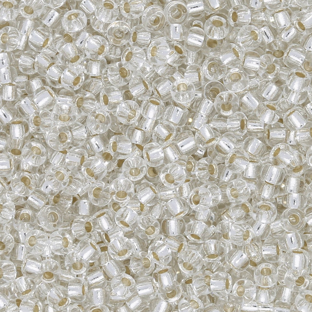 Rocailles-Perlen Miyuki 11/0 – Silver Lined Crystal - PerlineBeads