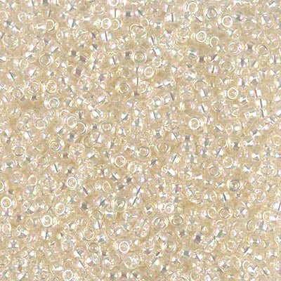 Rocailles-Perlen Miyuki 11/0 – Transparent Crystal Ivory Gold Luster - PerlineBeads